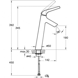 Смеситель для раковины Vitra Nest (A42301EXP) хром