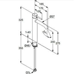 Смеситель для раковины Kludi Bozz 38286N076 Золото брашированное