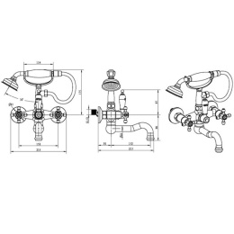 Фото Смеситель для ванны Boheme Crystal (273-CRST) хром