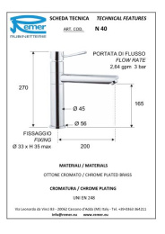 Фото Смеситель Remer для кухни RR N40