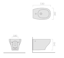 Фото Биде подвесное Galassia Eden (7216), цвет белый, глянцевый
