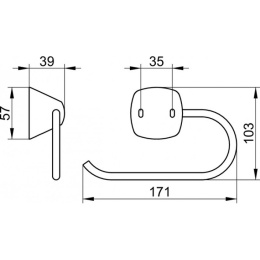 Держатель туалетной бумаги Keuco City.2 (02762010000) хром