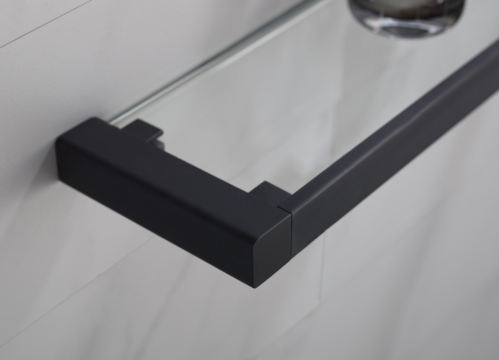 Фото Полка в ванную стеклянная Timo Selene 14072/03 черный