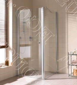 KERMI  Atea Душ. угол 1WL+TWD 900x900x1850 серебро+Opaco