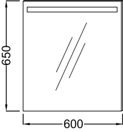 Фото Зеркало Jacob Delafon Parallel 60 см, EB1411-NF, белый