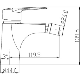 Фото Смеситель для биде Swedbe Mars 1740 Хром