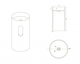 Фото Раковина из искусственного камня NT BAGNO VERONA NT405 825 Напольная