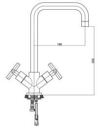 Фото Смеситель GPD Nino LEB05, для кухонной мойки, хром