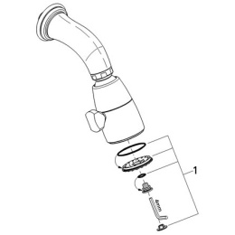Верхний душ Grohe Sinfonia 28956IG0, 16,3х13,2 см, 1 режим струи, с держателем, хром/золото