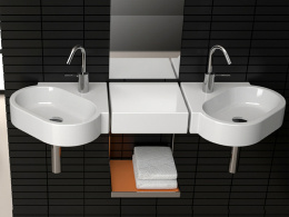 Фото Раковина угловая Hatria Area (Y0WH01) белый