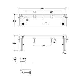 Кронштейн для раковины Globo Ausilia (DS141)