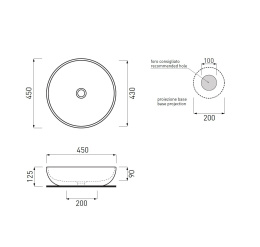Ceramica CIELO Shui SHBA45 BR - Раковина накладная Ø45 (Brina)