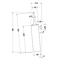 Туалетный ершик Duravit Starck T 0099461000, хром