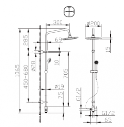 Фото Душевая система Bravat Fit (D283CP-2-RUS) хром