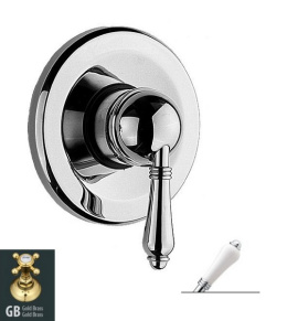 Фото Смеситель Nicolazzi Classico 3406GB76 для душа, золото, ручки P.M. BLANC