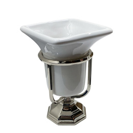 Стакан Sbordoni Deco DE201NI для зубных щеток настольный, керамика, никель