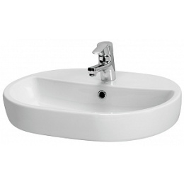 Раковина встраиваемая: CASPIA 60 OVAL 1 отв., овальная, белый, Сорт1 Cersanit UM-CAS60/1-O