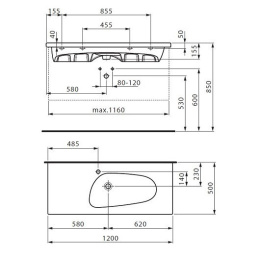 Раковина Laufen Palomba 8148060001041, 50 см, врезная сверху