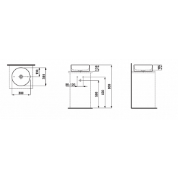 Раковина накладная Laufen Living 8.1143.5.000.112.1