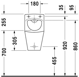Писсуар Duravit Caro 0836300000, белый