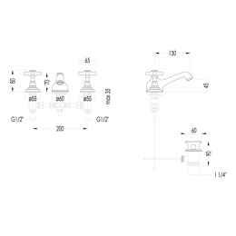Фото Смеситель для раковины Devon&Devon Austin (UTAU900CR) хром