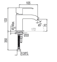 Фото Tres Cuadro Exclusive 40610302 Смеситель для раковины