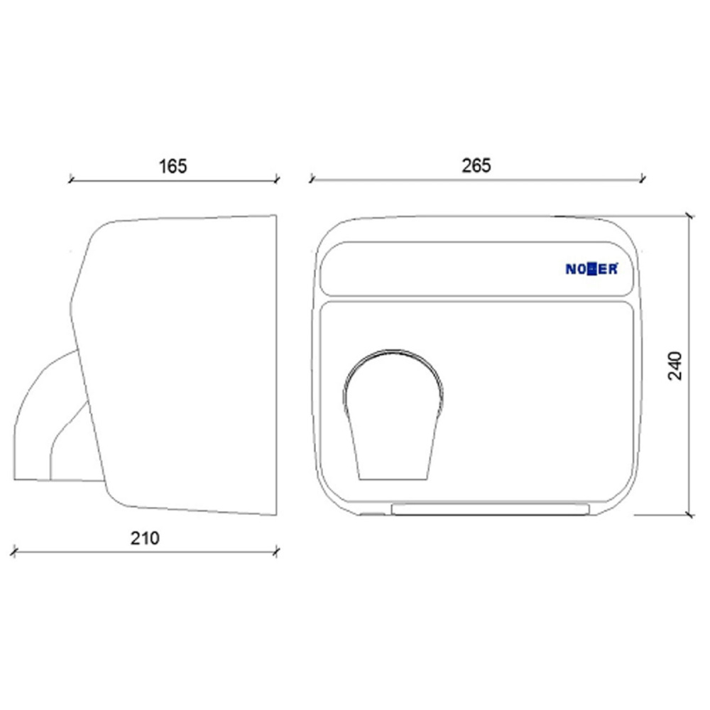 Сушилка для рук Nofer Cyclon 01101.S, автоматическая, мощность 2450 W