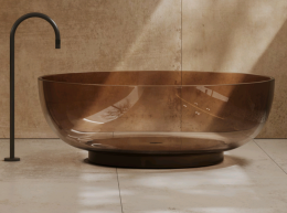 Фото Ванна отдельностоящая DEA Design Round (DD8610 1500 R9) из полиэфирной смолы, Brown Copper