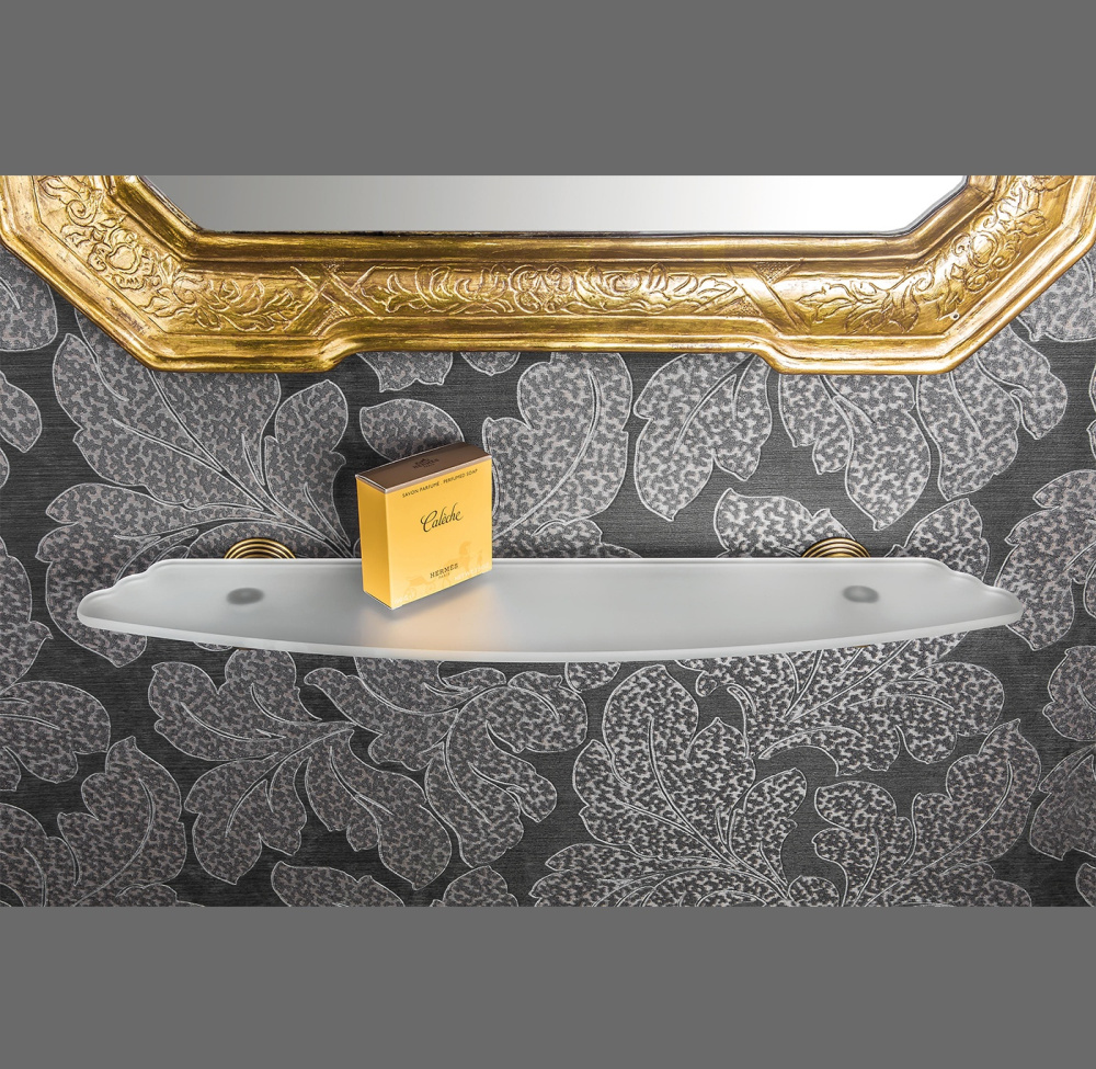 Фото Colombo Design Hermitage B3316.OA - Стеклянная полка для ванной комнаты 60 см (бронза)