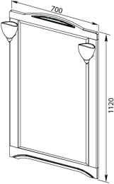 Фото Зеркало Aquanet Луис 70 бежевый