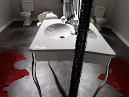 Раковина консоль Kerasan Retro 1049K0 на хромированных ножках (100 см)