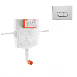 Бачок скрытого монтажа Vitra (742-1740-01/740-0580) хром, белый