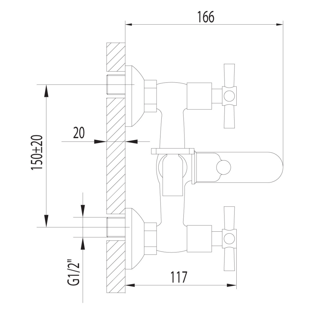 Смеситель для ванны Lemark Neo (LM2202C)