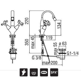 NOBILI Carlos Primero T3 CP219/1T3BR Смеситель для биде (бронза)
