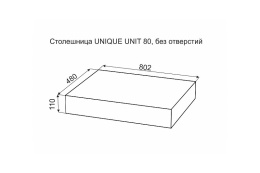 Velvex UNIQUE UNIT st.UNI.80-626 Столешница белый