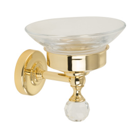 Фото Migliore Amerida 16593 Mыльница настенная, стекло золото SWAROVSKI