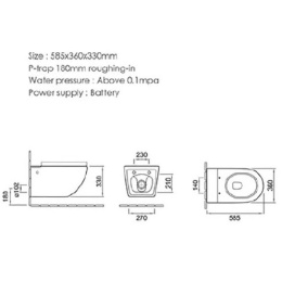 Унитаз подвесной SantiLine (SL-5031MB) черный матовый