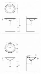 Фото Раковина Simas Top e lavabi d'Arredo Monia S51bi*1, 63*56 см