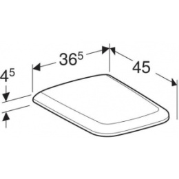 Сиденье для унитаза Geberit iCon Square 500.837.01.1 быстроразъемное с микролифтом