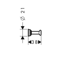 Hansgrohe Axor Montreux 42137820 Крючок (шлиф.никель)