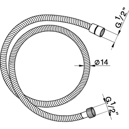 Шланг для душа Cisal Shower ZA00901024, золото