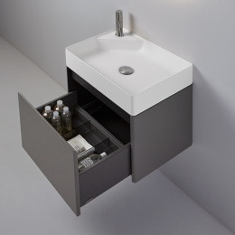 Фото Antonio Lupi SIMPLO SMPI154.517 Тумба под раковину 540х420х375 мм., 1 ящик SLIM H18, цвет Matita gof