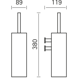 Ершик для унитаза Cisal Xion XI090671D1, нержавеющая сталь