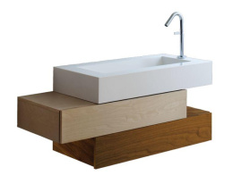 Фото Тумба под раковину Jacob Delafon Pacific 110 см, EB781-V12, подвесная, белое дерево