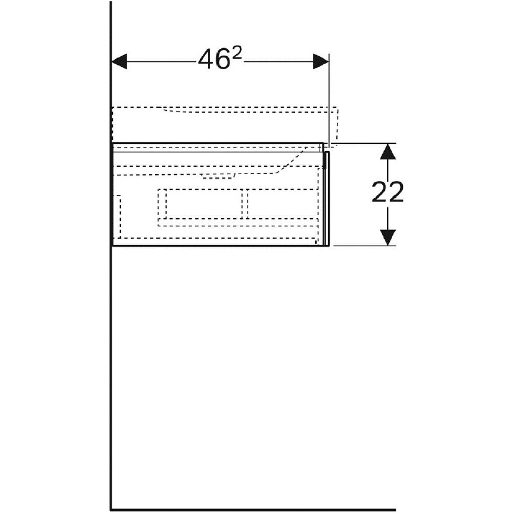 Geberit Xeno2 500.513.43.1 Тумба для раковины, с ящиками выдвижными