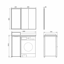COMFORTY. Зеркало "Лозанна-40" белый глянец