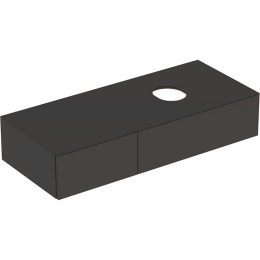 Фото Тумба под раковину Geberit VariForm 501.172.00.1, 120 см, с сифоном, цвет тёмно-серый