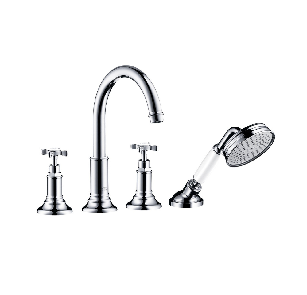 Фото AXOR Montreux 16544000 Смеситель для ванны, монтаж на плиточный бортик (хром)