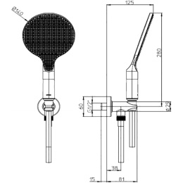 Душевой гарнитур Bossini Apice (CE3002C.073) черный матовый