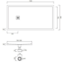 Cielo Quaranta PD415080 Душевой керамический поддон